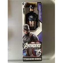 Marvel Avengers Titan Hero Series Captain America Action Figure, 12-Inch Toy New