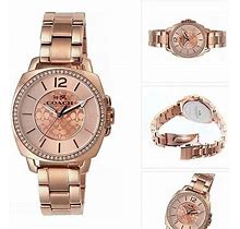 Coach Accessories | Ladies Coach Watch - Gold Band - Excellent Working Condition | Color: Gold | Size: Os