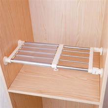 Hershii Closet Tension Shelf EC36 & Rod Expandable Metal Storage Rack Adjustable Organizer DIY Divider Separator For Cabinet Wardrobe Cupboard Kitchen Bathroom15.74-23.62Inches 1 Pcs