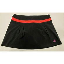 Adidas Skort Size Small Climalite Black With Bright Coral/Pnk Detail