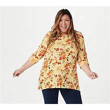 As Is Denim & Co. Regular Printed Heavenly Jersey Tunic