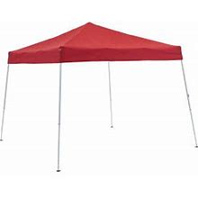 Global Industrial™ Portable Pop-Up Canopy, Slant-Leg, 10'L X 10'W X 8'11"H, Red