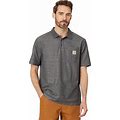 Carhartt Loose Fit Midweight Short Sleeve Pocket Polo Men's Clothing Carbon Heather : MD (Reg)