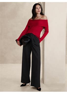 Women's Off-Shoulder Sweater Red Chakra Regular Size XL