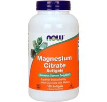 Now Magnesium Citrate 180 Softgels