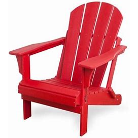 Outdoor Folding Poly Adirondack Chair, Red By Ashley, Outdoor > Patio Furniture > Patio Seating