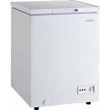Premium 3.3 Cu Ft New White Chest Freezer. Adjustable Temperature Control
