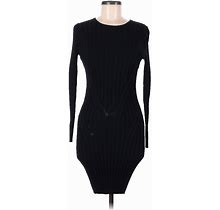 Ann Taylor Casual Dress: Black Dresses - Women's Size Medium Petite
