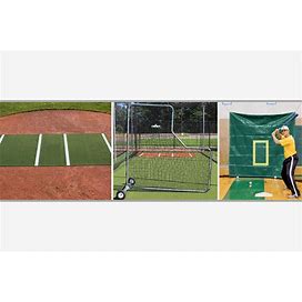 Batting Cage Accessory Package (Style: Premium (Net Protector Incl. Strike Zone)), By Beacon Athletics - Ballfield Resources