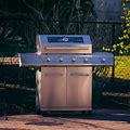 Monument Grills, Clearview 4 - Burner Stanless Liquid Propane 60000 BTU Gas Grill W/ Side Stainless Steel In Gray | 45 H X 53 W X 22 D In | Wayfair