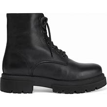 Iris & Ink Hailey Leather Combat Boots - Women - Black Boots - EU 40