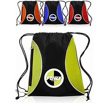 Custom Printed Zippered Drawstring Backpacks (Sample)