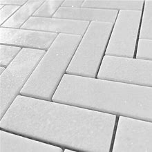 1X3 Herringbone Thassos White Marble Mosaic Wall Floor Tile Polished