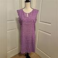 Shein Dresses | Keyhole A-Line Dress | Color: Purple/White | Size: L