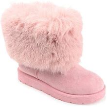 Journee Collection Shanay Tru Comfort Foam™ Women's Faux-Fur Winter Boots, Size: 6 Medium, Pink