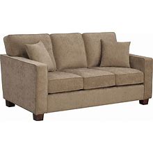 Russell 70 3/4" Wide Earth 3-Seater Sofa With 2 Pillows Size 3 Light/Brown
