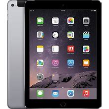 Apple iPad Air 2 9.7in 64GB Cellular Unlocked + Wifi Tablet - Space Gray / Black - MH2M2LLAUS-Cr (Renewed)