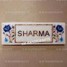 Decorative Marble Name Plate, Personalized Wall Hanging Name Plate,