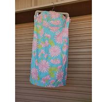 EUC Lilly Pulitzer Strapless Floral Dress - Size 8