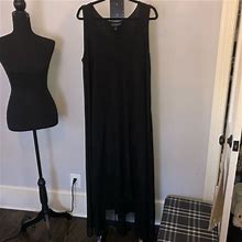 Lane Bryant Dresses | Lane Bryant High Low Black Dress With Over Layer In 18/20 | Color: Black | Size: 18