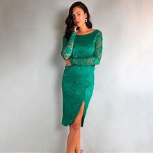 Asos Dresses | Asos Emerald Green Cowl Back Dress | Color: Blue/Green | Size: 6