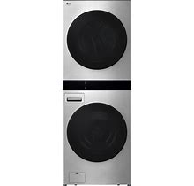 LG STUDIO Washtower Electric Stacked Laundry Center With 5-Cu Ft Washer And 7.4-Cu Ft Dryer (ENERGY STAR) Stainless Steel | SWWE50N3