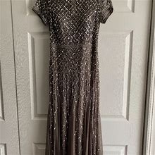 Adrianna Papell Dresses | Adrianna Papell Beaded Formal Dress | Color: Gray | Size: 8P