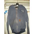 CARHARTT XL Navy Blue Duck Cloth Lined JACKET Good Condition 376-20 25L.26C
