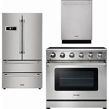 Thor Kitchen Package - 36" Electric Range, Refrigerator, Dishwasher, AP-HRE3601-2
