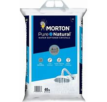 Morton Salt Pure And Natural Water Softening Crystals, One 40 Lb Bag