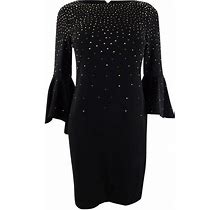 Calvin Klein Dresses | Calvin Klein Women's Petite Embellished Sheath Dress - Black | Color: Black | Size: 4P