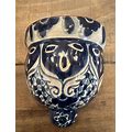 Talavera Accents | Vintage Mexican Blue White Talavera Wall Bell Sconce Terracotta Planter Signed | Color: Blue/White | Size: Os