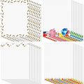 Sabary 160 Sheets Back To School Paper Stationery 8.5'' X 11'' Stationery Paper Pencil Letterhead Paper Letter Writing Stationary Letterhead Printing