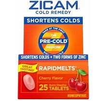 Zicam Zinc Cold Remedy Rapidmelts Quick Dissolve Tablets - Cherry - 25Ct