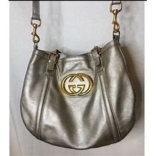 Gucci Bags | Gorgeous Gucci Britt Shoulder Bag Rare Color | Color: Silver | Size: Appx 15Wx14h