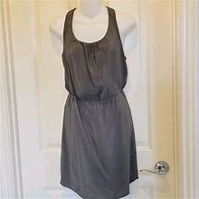 Amanda Uprichard Dresses | Amanda Uprichard Gathered Tank Grey Silk Dress - X | Color: Gray | Size: Xs