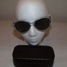 Bottega Veneta Aviator Bv69s Clear Grey White Leather Sunglasses