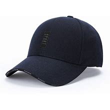 Unisex Baseball Cap Sun Hat Black Dark Navy Polyester Fashion Casual Minimalism Outdoor Vacation Plain Adjustable Sunscreen Fashion
