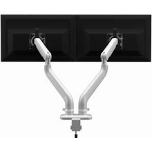 Kata Designer Series Dual Monitor Arm - Silver / Grommet | ESI Ergonomics