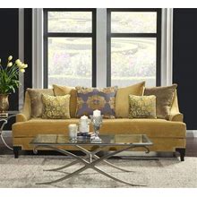 Furniture Of America Argenie Fabric Upholstered Sofa, Gold