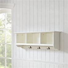 Crosley Brennan White Wood Entryway Storage Shelf