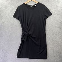 Vince Dress Womens Small Mini Tie Knot Side Round Neck Jersey Comfy