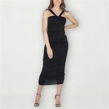 24Seven Comfort Apparel Sleeveless Midi Party Dress | Black | Womens Small | Dresses Party Dresses