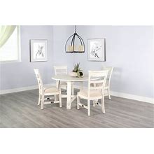 Sunny Designs Marina White 54 Inch 5Pc Round Dining Room Set