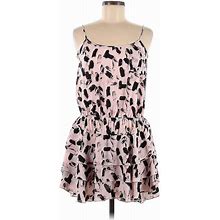 Banana Republic Casual Dress - Dropwaist Square Sleeveless: Pink Animal Print Dresses - Women's Size Medium Petite
