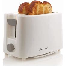 Continental Electric CE-TT011 Electric Toaster, 2 Slice, White