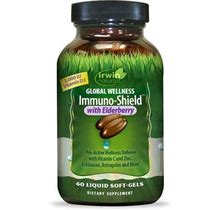 Irwin Naturals Global Wellness Immuno-Shield With Elderberry 60 Liquid Softgels