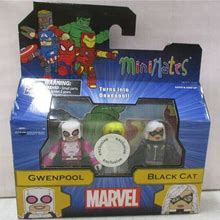 2017 Diamond Select Toys Minimates Marvel Gwenpool And Black Cat