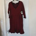 Danny & Nicole Dresses | Red And Black Sweater Dress | Color: Black/Red | Size: Xl