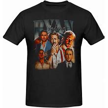 Ryan Gosling Man's T Shirt Summer Round Neck Short Sleeve Classic Cotton Clothes
